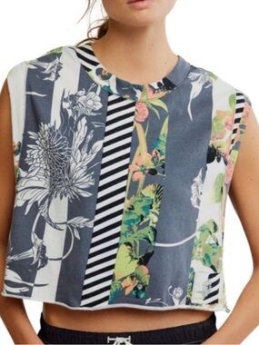 Fp movement inspired printed tank. Cotton ba